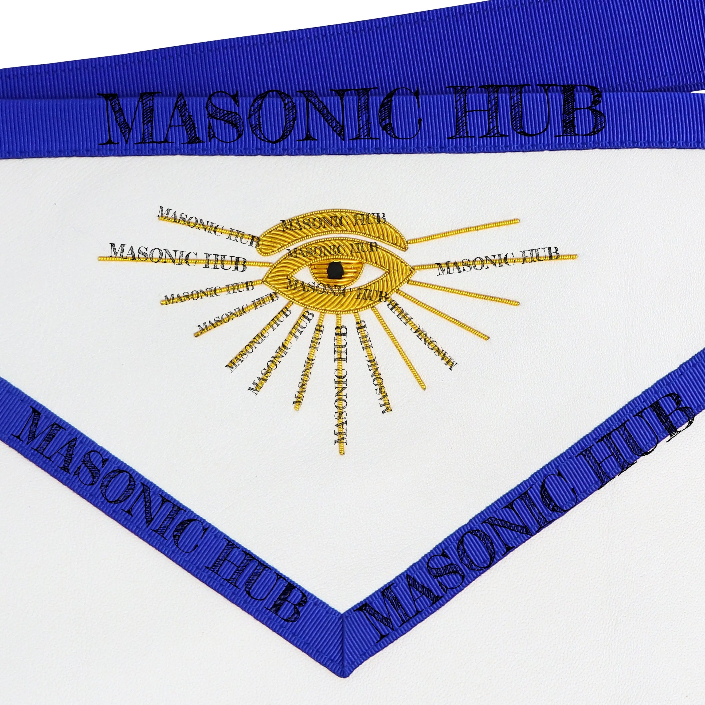 Masonic Blue Lodge Past Master Apron - Texas Regulation Faux Leather Handcrafted Masonic Hub