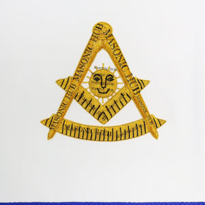 Masonic Blue Lodge Past Master Apron - Texas Regulation Faux Leather Handcrafted Masonic Hub