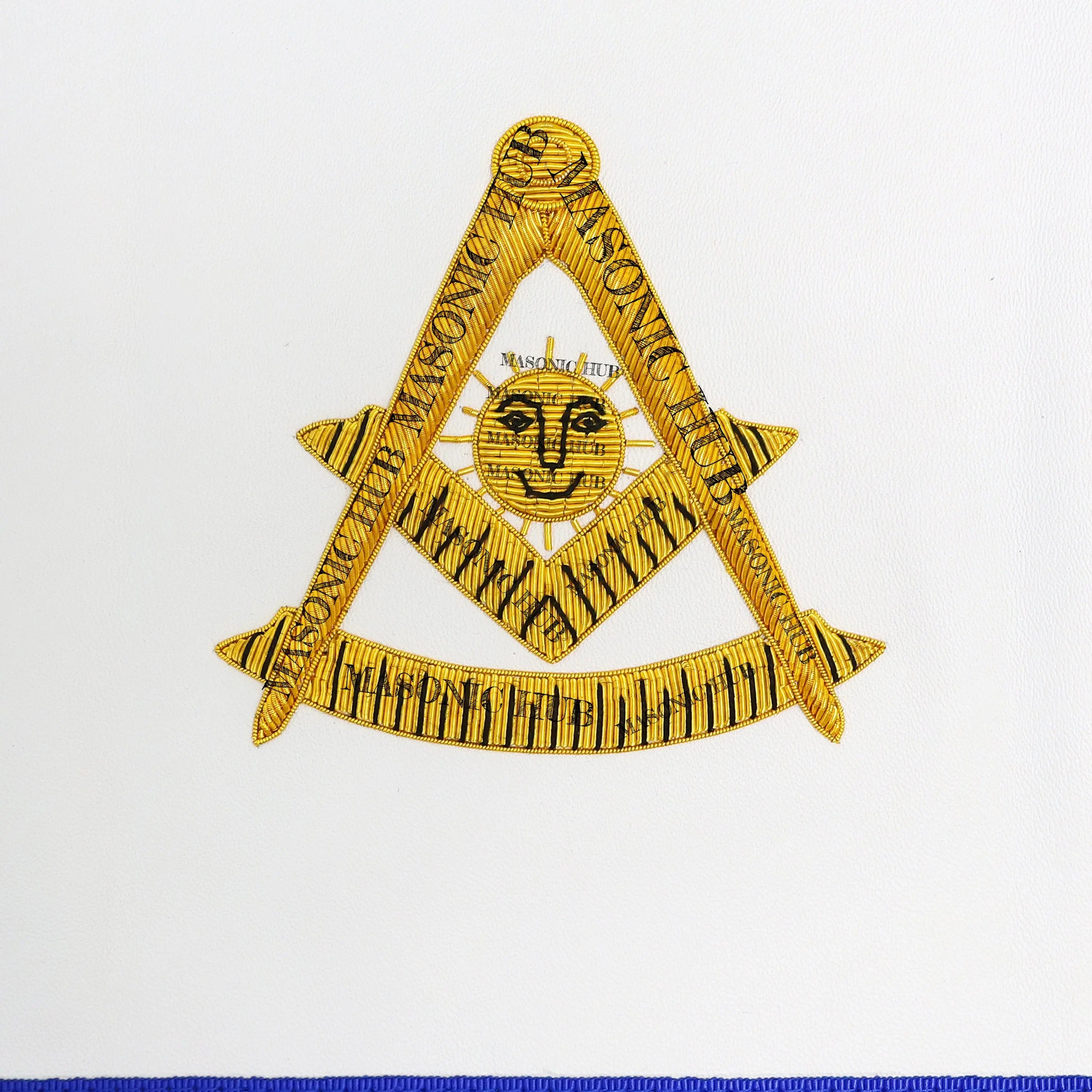 Masonic Blue Lodge Past Master Apron - Texas Regulation Faux Leather Handcrafted Masonic Hub