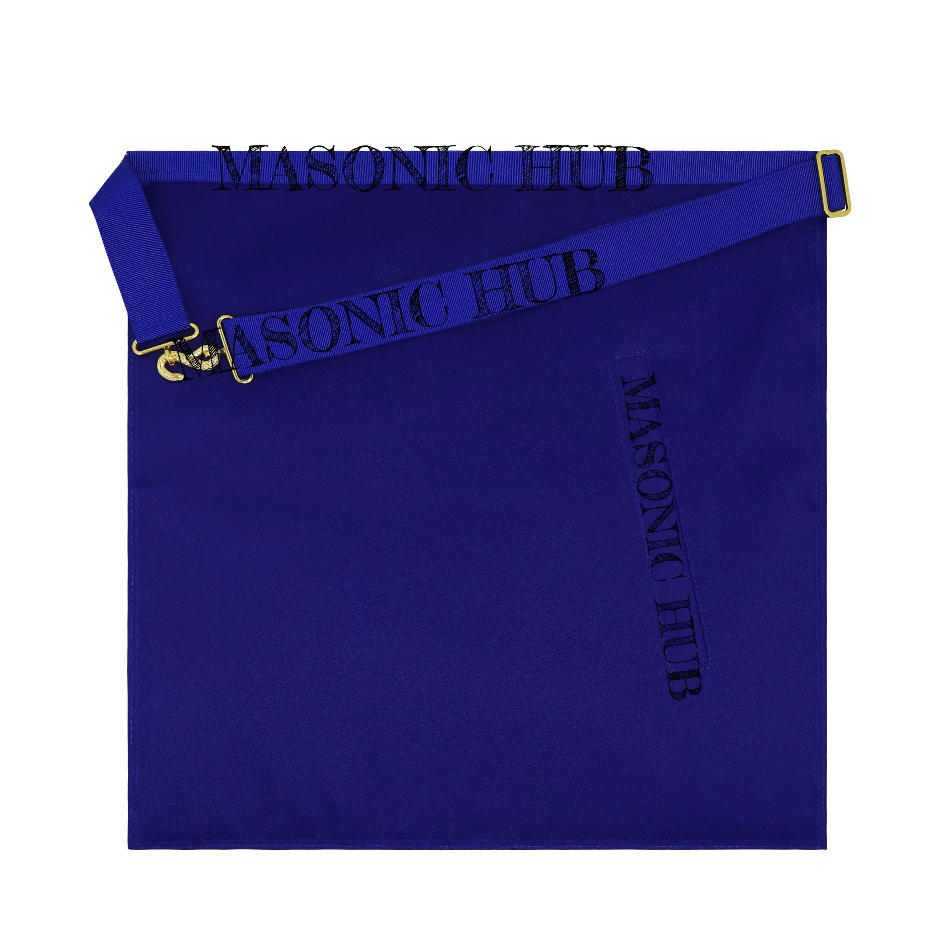 Masonic Blue Lodge Past Master Apron - Texas Regulation Faux Leather Handcrafted Masonic Hub