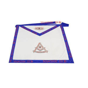 Texas Past Master Masonic Lambskin Apron -Real Leather, Hand-Embroidered Regalia My Store