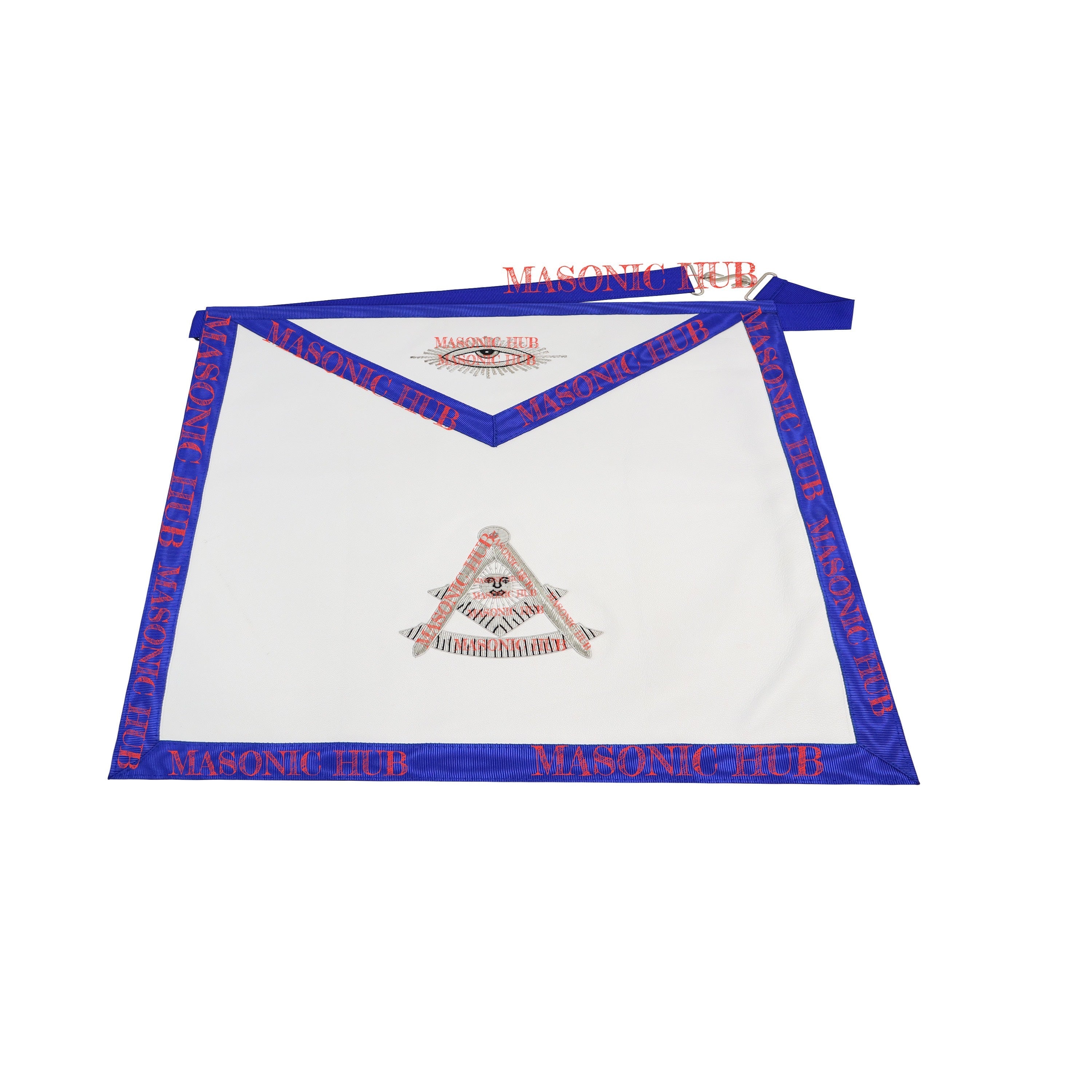 Texas Past Master Masonic Lambskin Apron -Real Leather, Hand-Embroidered Regalia My Store