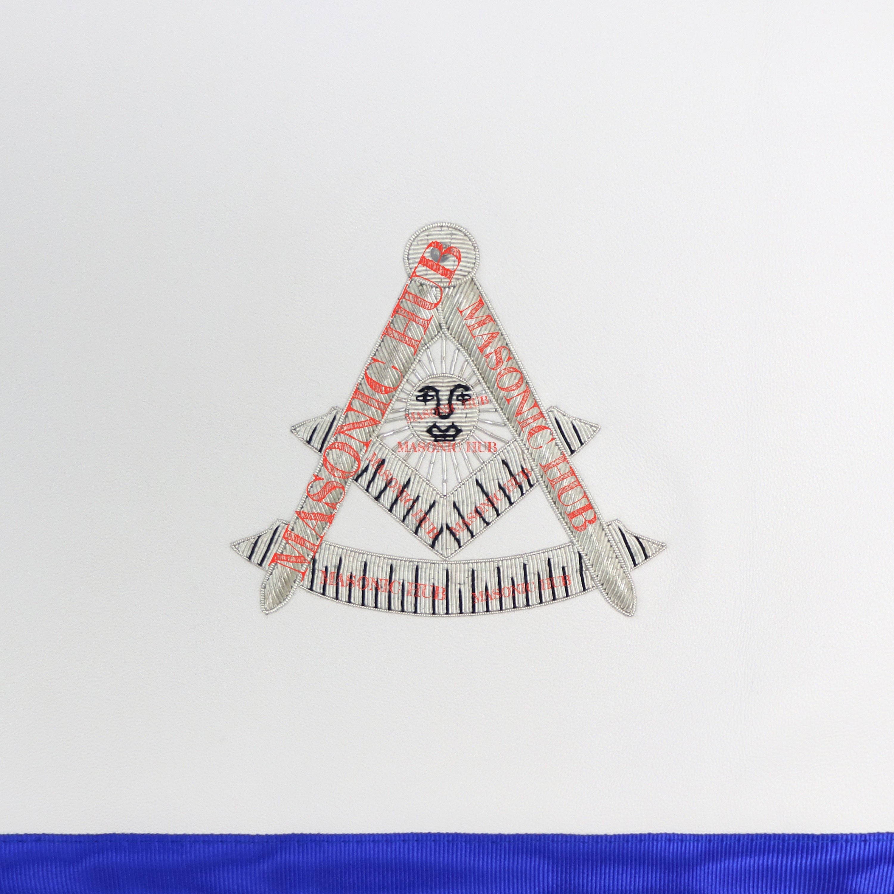 Texas Past Master Masonic Lambskin Apron -Real Leather, Hand-Embroidered Regalia My Store