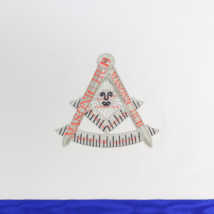 Texas Past Master Masonic Lambskin Apron -Real Leather, Hand-Embroidered Regalia