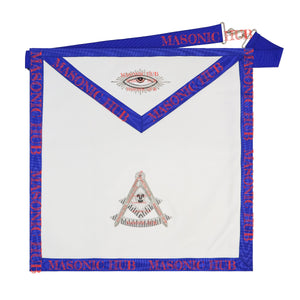 Texas Past Master Masonic Lambskin Apron -Real Leather, Hand-Embroidered Regalia My Store