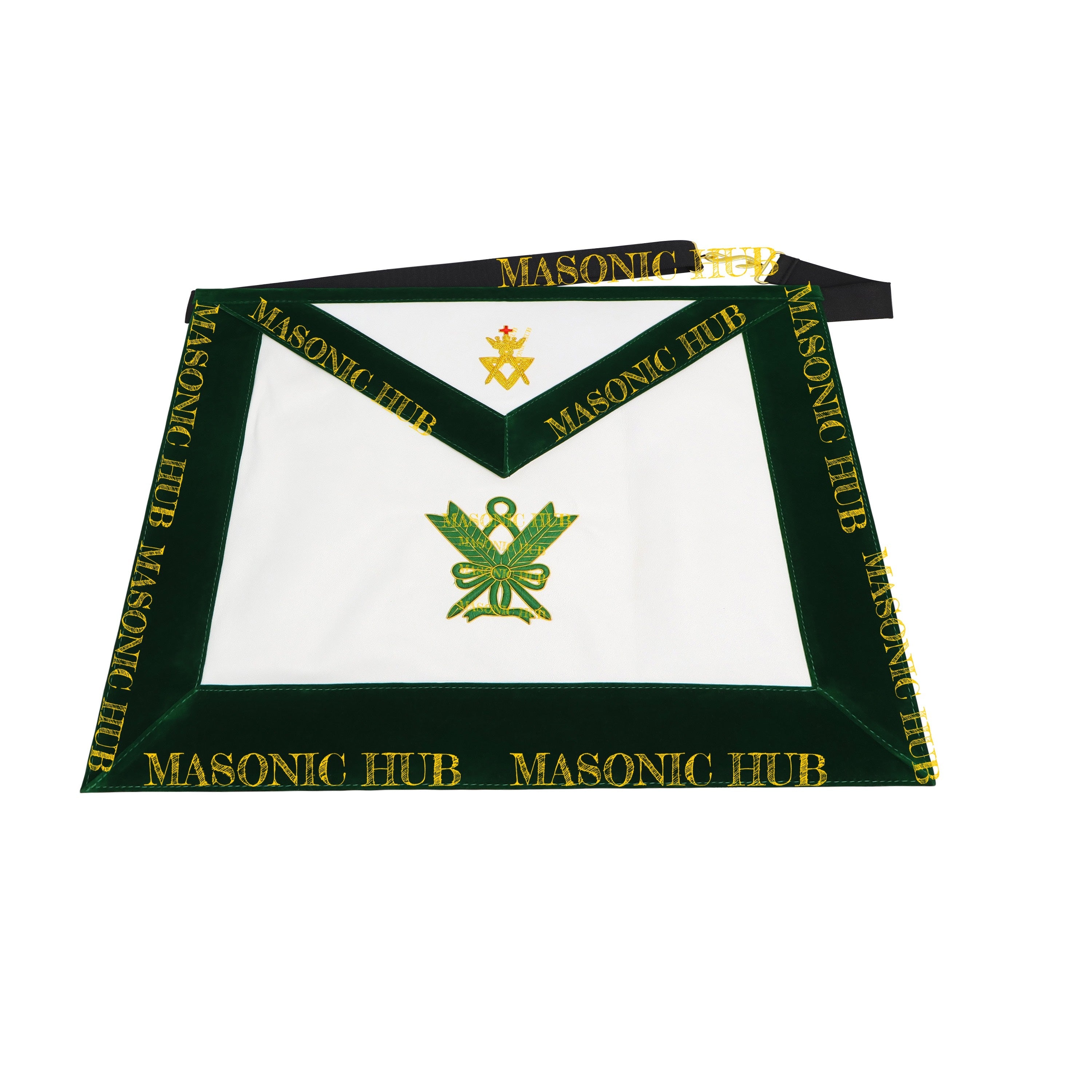 Grand Superintendent Allied Masonic Degrees Apron - Dark Green Velvet & Lambskin Masonic Hub