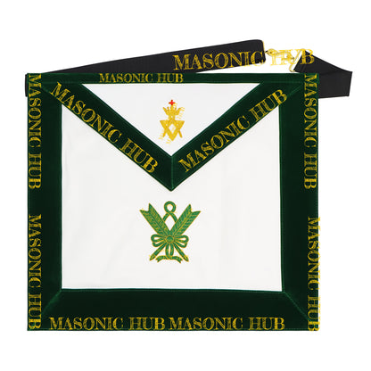 Grand Superintendent Allied Masonic Degrees Apron - Dark Green Velvet & Lambskin