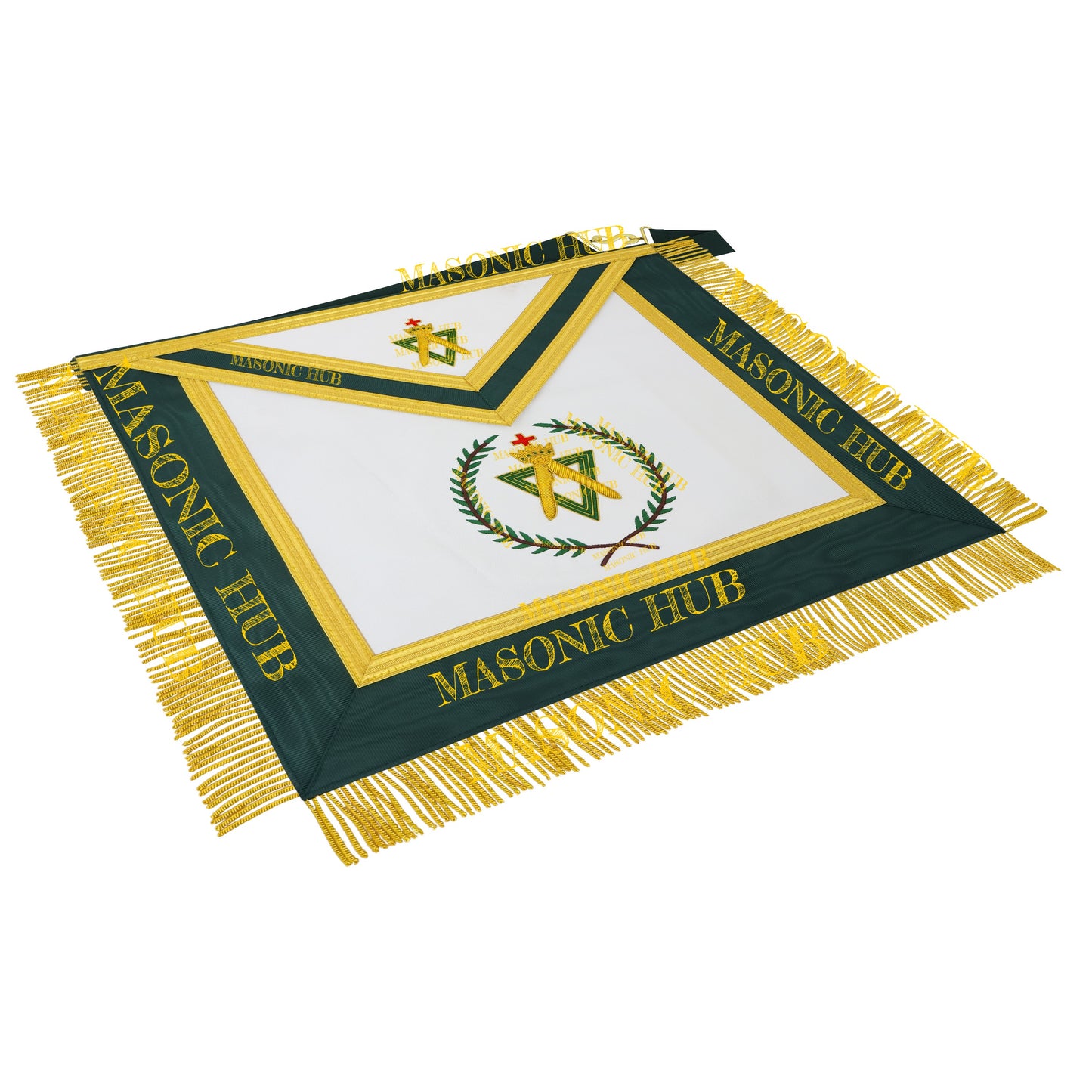 Handcrafted Allied Masonic Degrees (AMD) Sovereign Master Apron – Gold Fringe