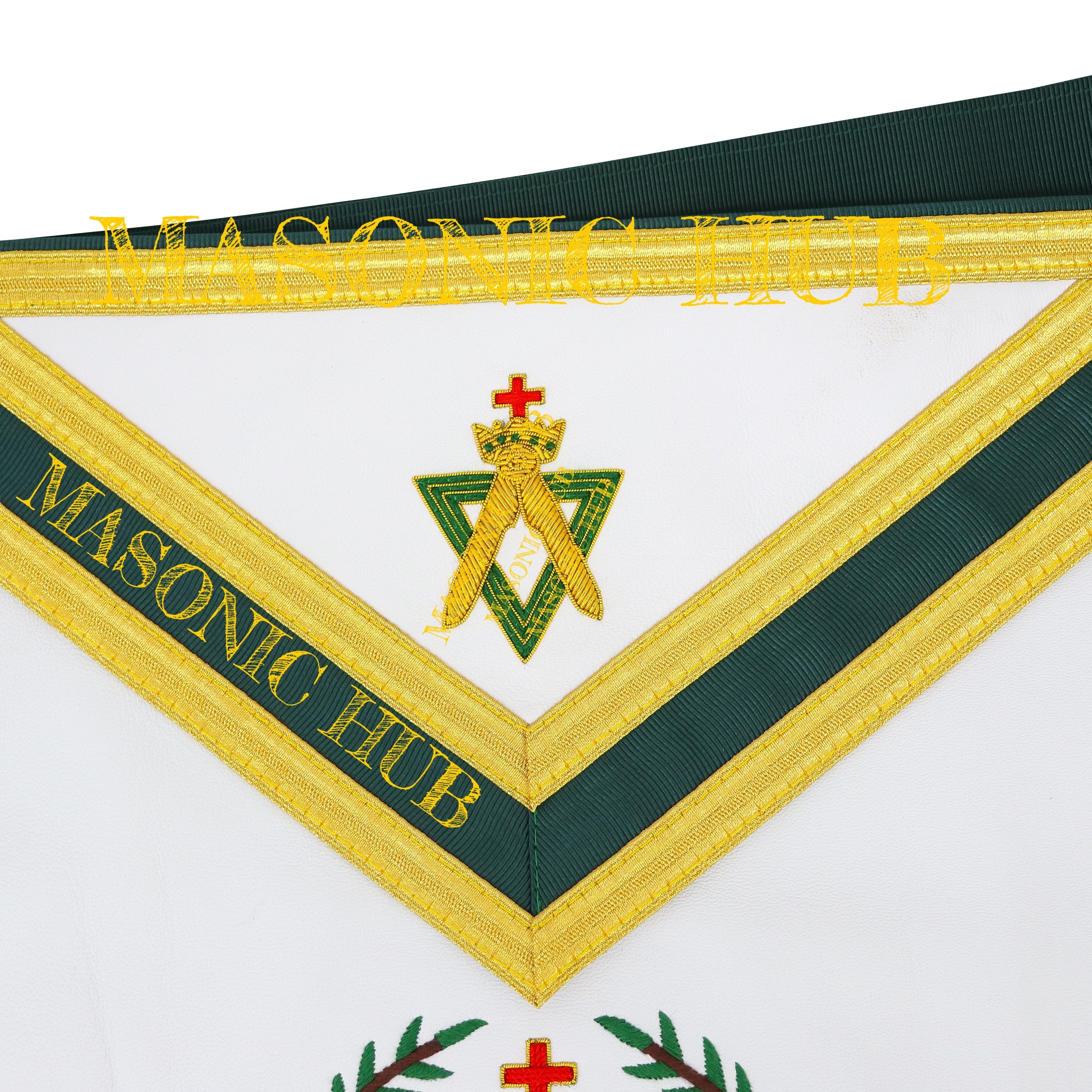 Handcrafted Allied Masonic Degrees (AMD) Sovereign Master Apron – Gold Fringe Masonic Hub