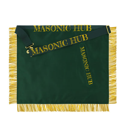 Handcrafted Allied Masonic Degrees (AMD) Sovereign Master Apron – Gold Fringe