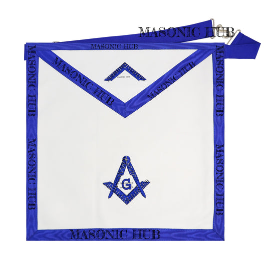 Masonic Texas Worshipful Master Apron – Lambskin Leather, Hand-Embroidered
