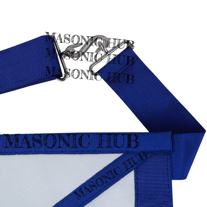 Masonic Texas Regulation Trustee Officer Apron with Eye Emblem - Handcrafted
