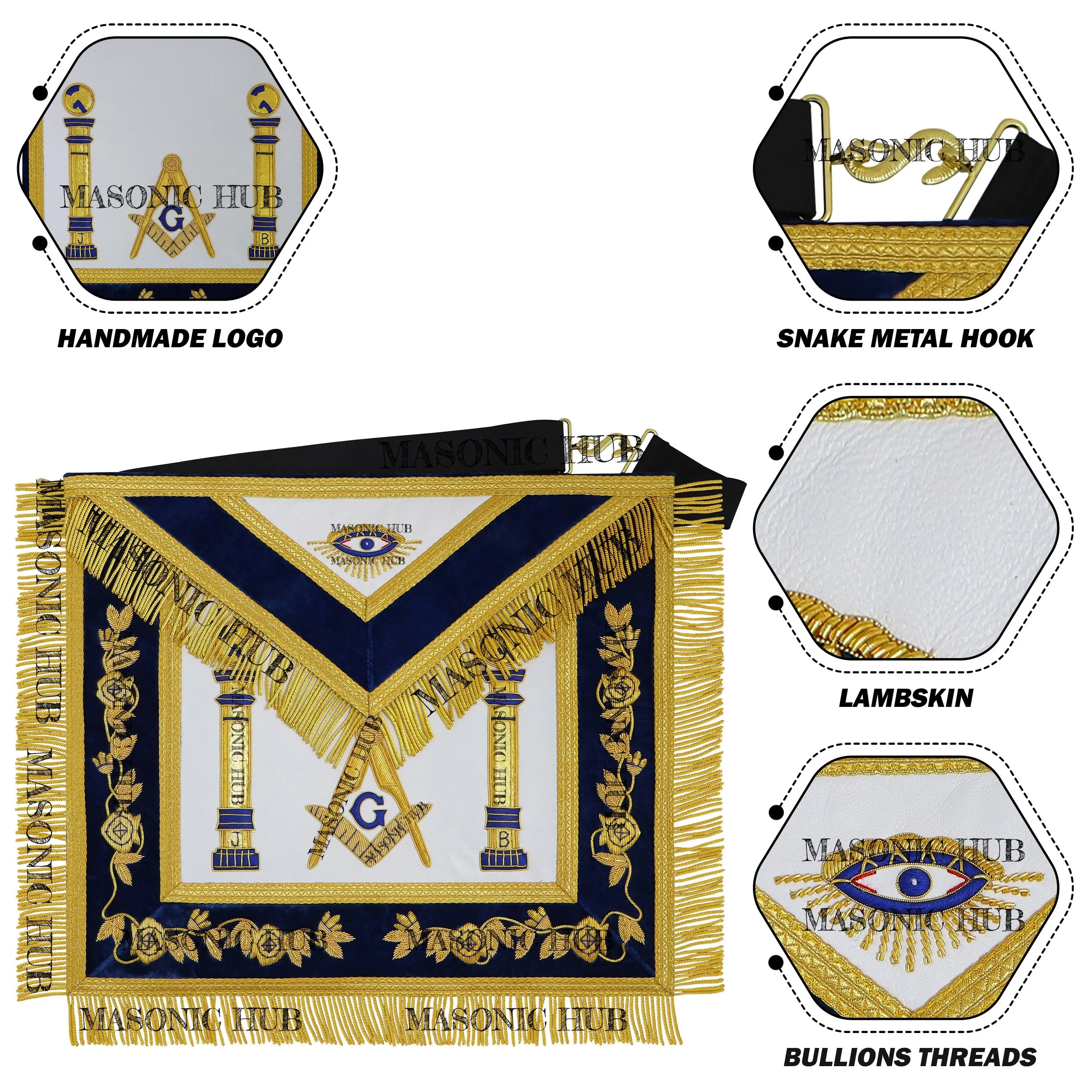 Handmade Master Mason Masonic Apron Masonic Hub