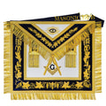 Handmade Masonic Master Mason Apron with Compasses &amp; Square- Genuine Lambskin Masonic Hub