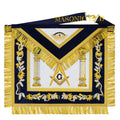 Masonic Master Mason Apron – Hand-Embroidered Navy Blue Velvet Masonic Hub