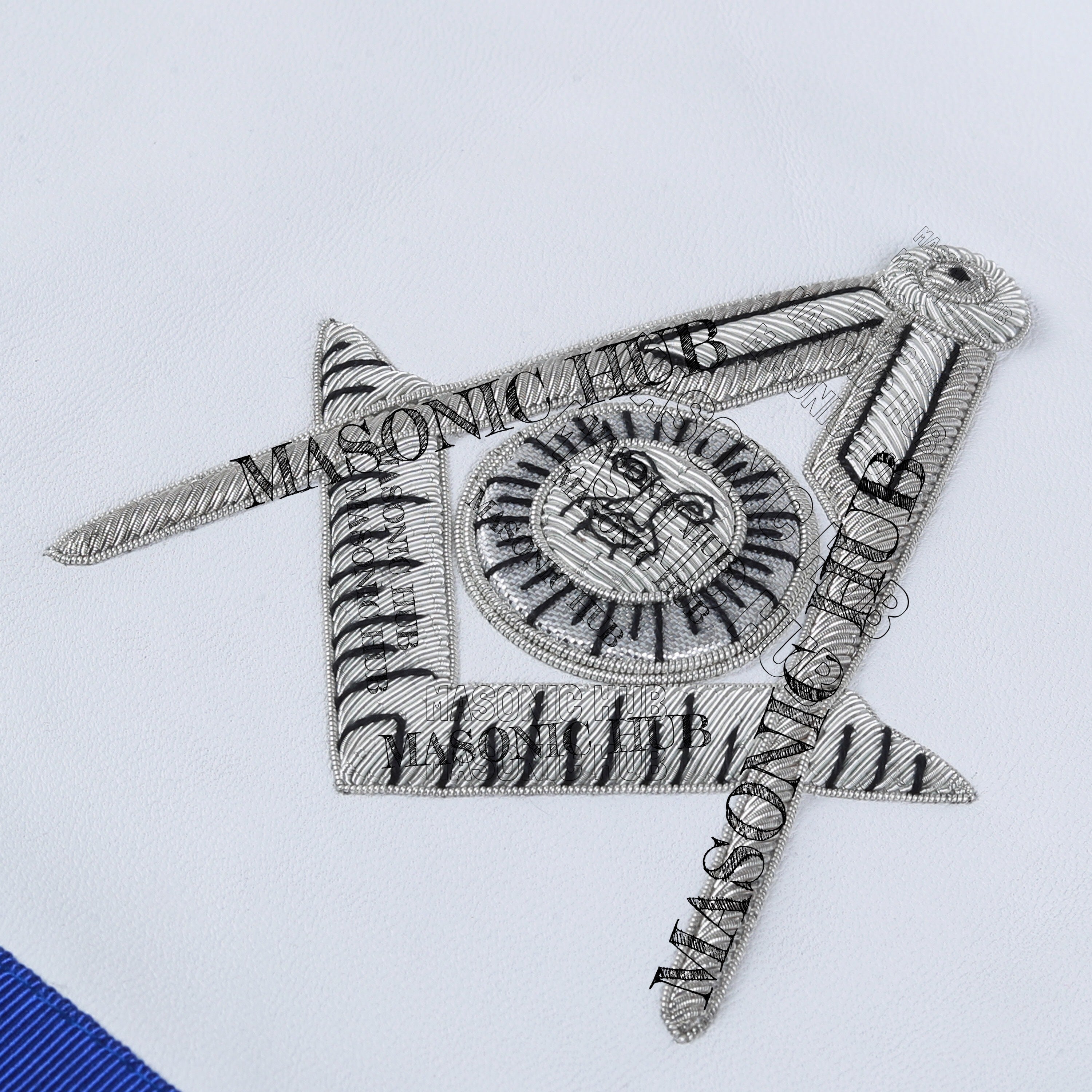 Masonic Texas Regulation Senior Deacon Officer Apron with Eye - Handcrafted My Store