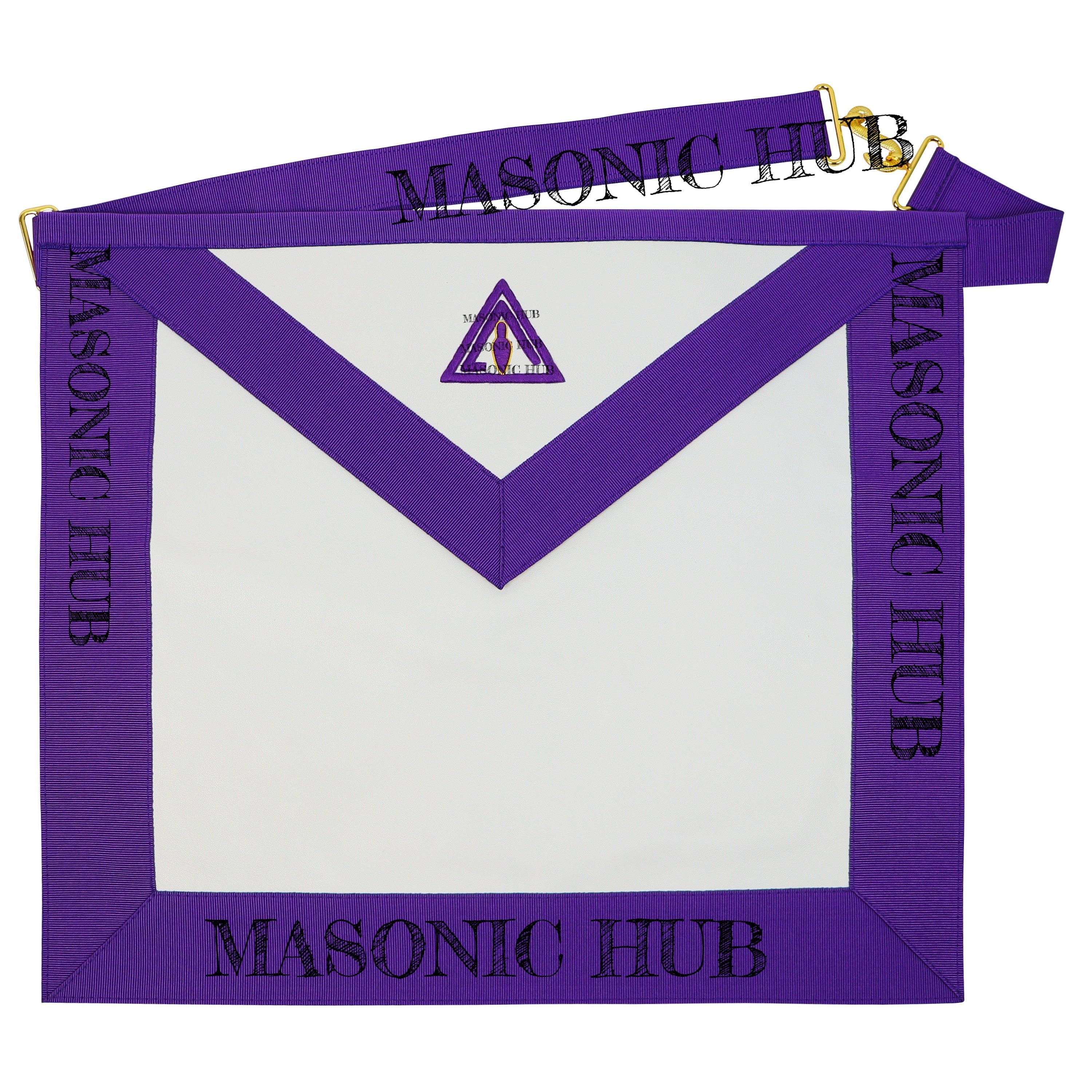 Masonic Royal & Select Masters Council Member Apron – Lambskin with Purple Trim Masonic Hub
