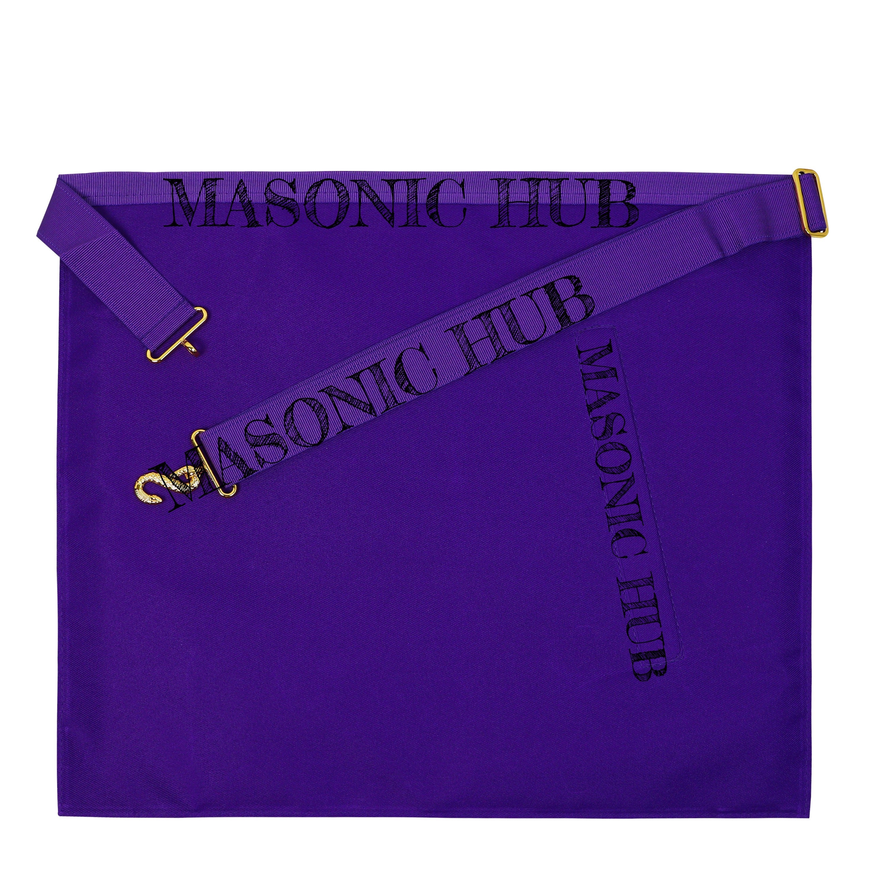 Masonic Royal & Select Masters Council Member Apron – Lambskin with Purple Trim Masonic Hub
