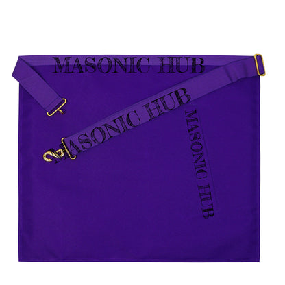 Masonic Royal & Select Masters Council Member Apron – Lambskin with Purple Trim