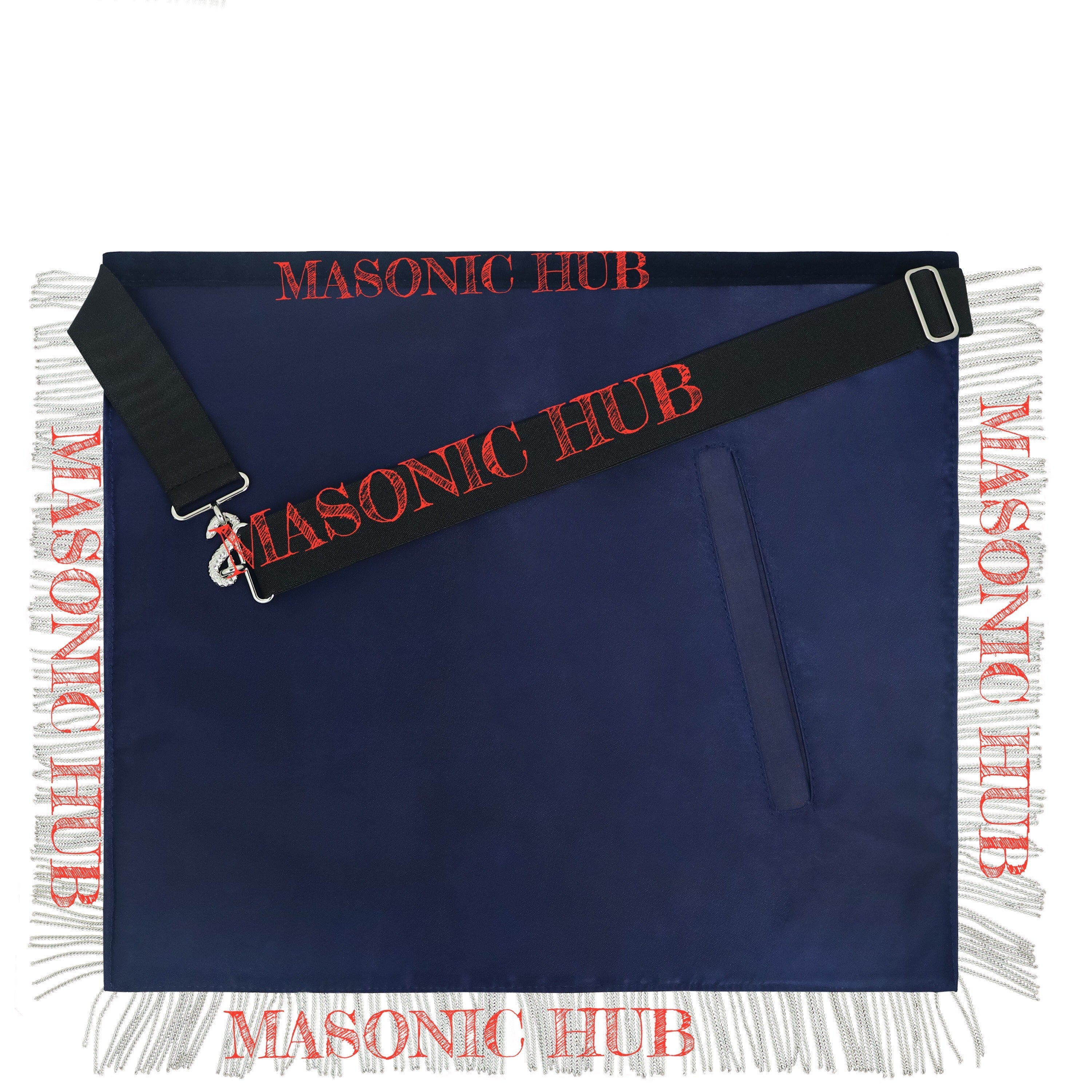 Masonic Past Master Lambskin Leather Apron - Hand Embroidered Freemason Regalia My Store