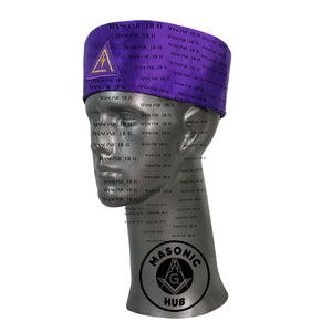 Freemason Cryptic Masons Regalia Cap – Purple Soft Hat with Cryptic Symbol Masonic Hub