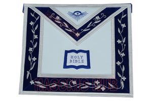 Masonic Blue Lodge Chaplain Officer Apron – 100% Lambskin (Handmade) Masonic Hub