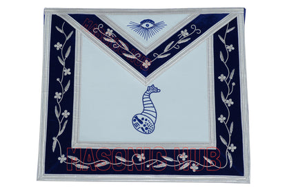 Masonic Blue Lodge Senior Steward Officer Apron – 100% Lambskin (Handmade)