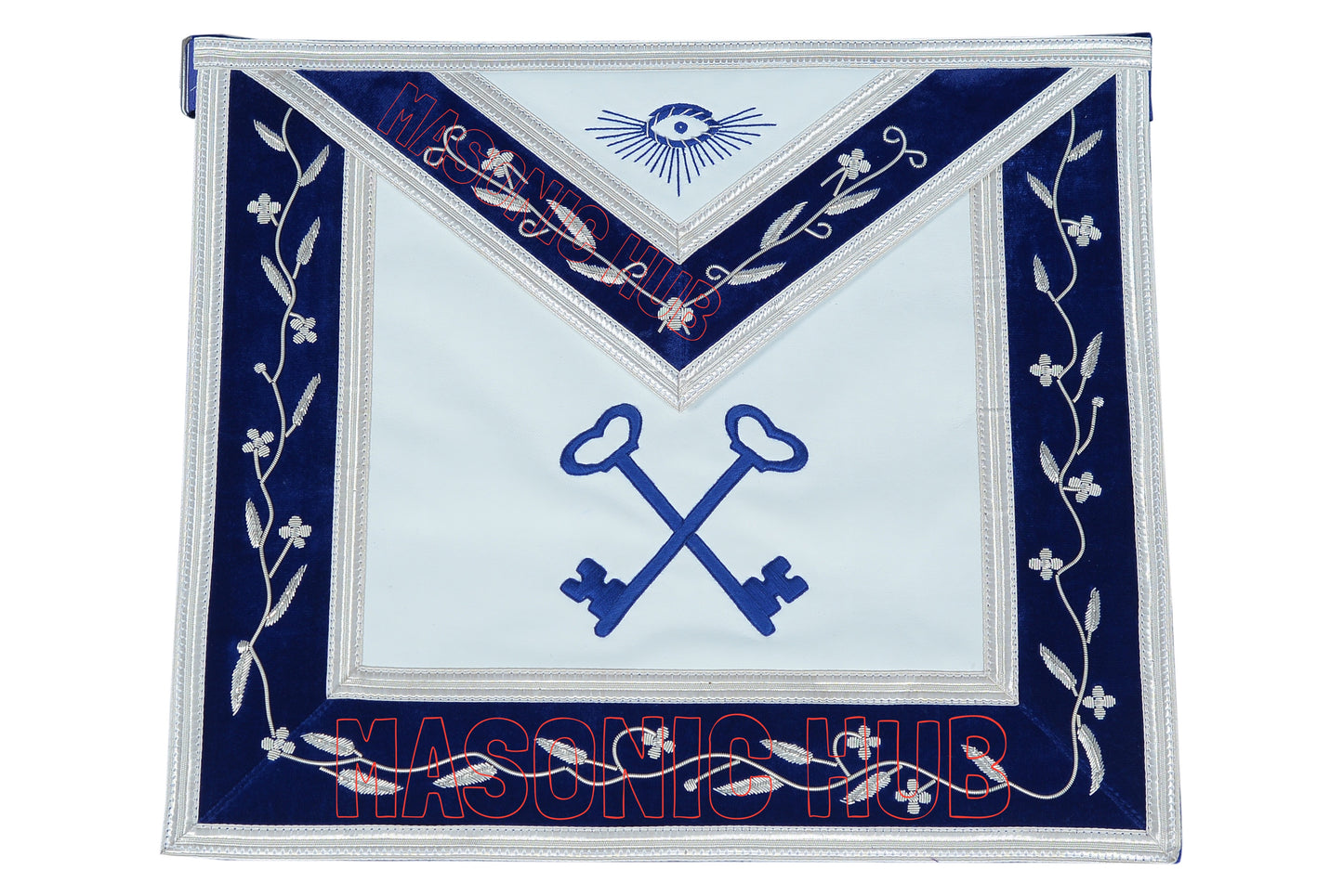 Masonic Blue Lodge Treasurer Officer Apron – 100% Lambskin (Handmade)