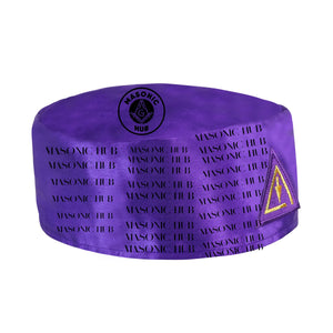 Freemason Cryptic Masons Regalia Cap – Purple Soft Hat with Cryptic Symbol Masonic Hub