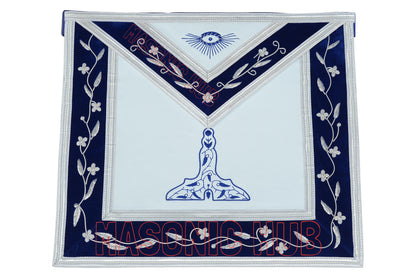 Masonic Blue Lodge Officer Apron Set – 12 Piece – 100% Lambskin – Hand Embroidered