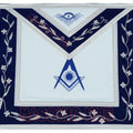 Freemason Blue Lodge Senior Deacon Apron 100% Lambskin Leather with Chain Collar & Jewel – Masonic Officer Regalia Masonic Hub