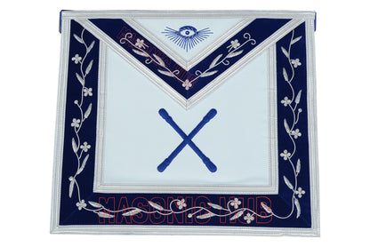 Masonic Blue Lodge Marshal Officer Apron – 100% Lambskin (Handmade)