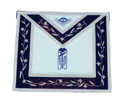 Masonic Blue Lodge Junior Warden Officer Apron – 100% Lambskin (Handmade)