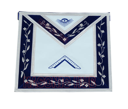 Masonic Blue Lodge Officer Apron Set – 12 Piece – 100% Lambskin – Hand Embroidered