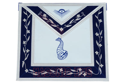Masonic Blue Lodge Officer Apron Set – 12 Piece – 100% Lambskin – Hand Embroidered
