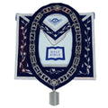 Freemason Blue Lodge Chaplain Apron 100% Lambskin Leather with Chain Collar & Jewel – Masonic Officer Regalia Masonic Hub