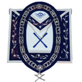 Freemason Blue Lodge Marshal Apron 100% Lambskin Leather with Chain Collar & Jewel – Masonic Officer Regalia Masonic Hub