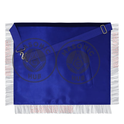 Handmade Masonic Past Master Apron with Compasses & Quadrant - Genuine Lambskin
