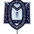 Freemason Blue Lodge Junior Warden Apron 100% Lambskin Leather with Chain Collar & Jewel – Masonic Officer Regalia Masonic Hub