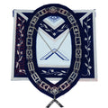 Freemason Blue Lodge Worshipful Master Apron 100% Lambskin Leather with Chain Collar & Jewel – Masonic Officer Regalia Masonic Hub