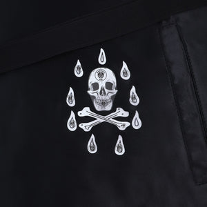 Past Master Scottish Rite Apron – Red Velvet with Gold Bullion Embroidery, Gold Tassel with Red Velvet Drops Skull Lining Masonic Hub