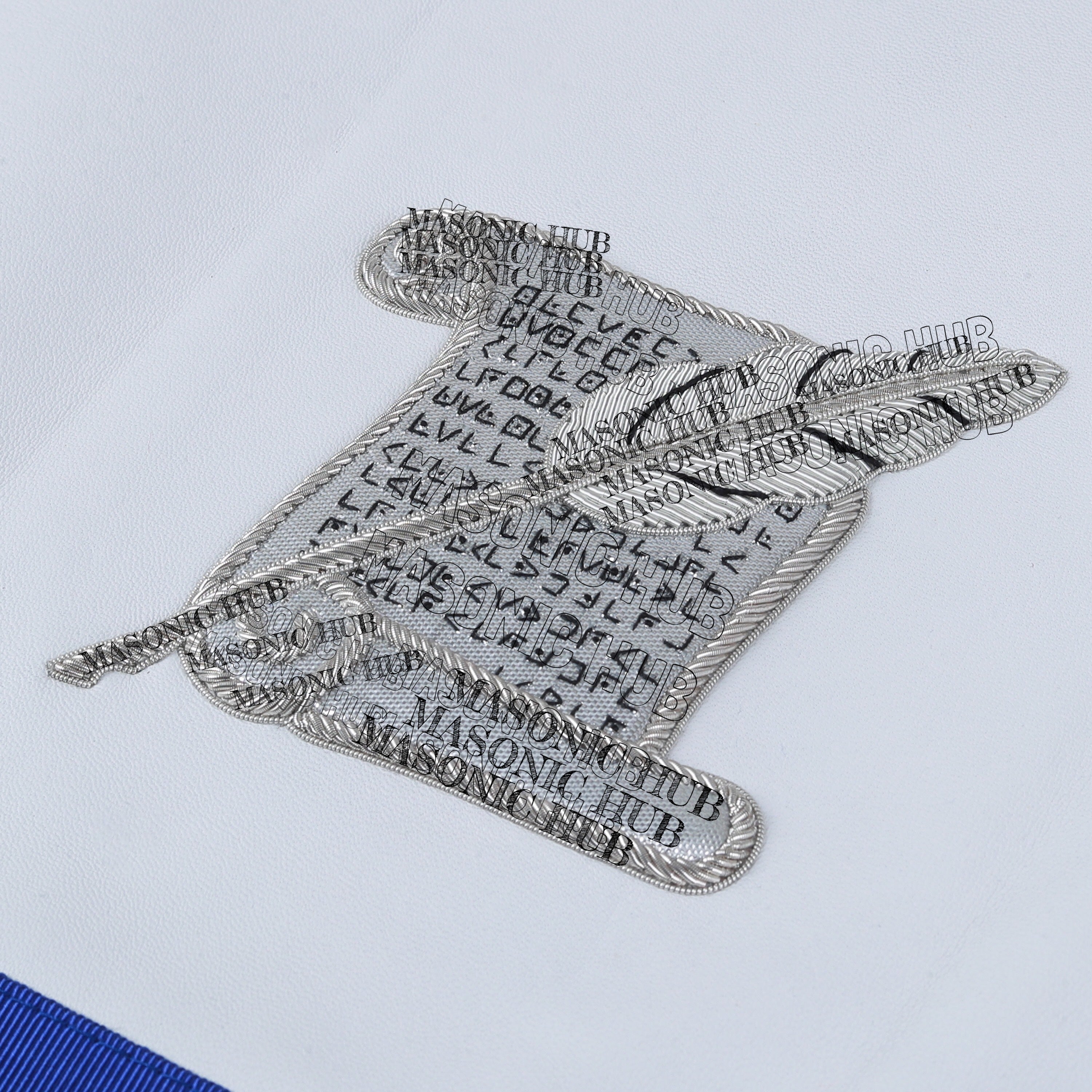 Masonic Texas Regulation Historian Officer Apron with Eye Emblem - Handcrafted My Store