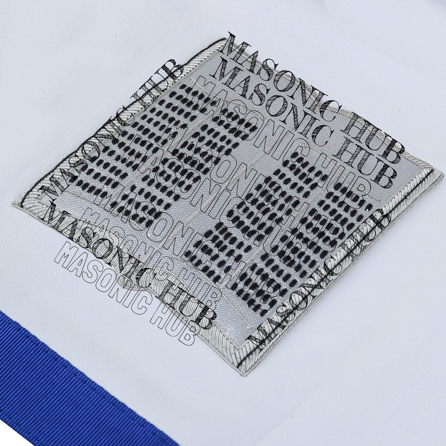Masonic Texas Regulation Lecturer Officer Apron with Eye Emblem - Handcrafted
