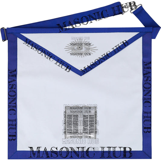 Masonic Texas Regulation Lecturer Officer Apron with Eye Emblem - Handcrafted