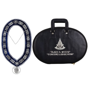 Masonic Hand Embroidered Past Master Chain Collar Case with - Chain Collar Jewel Masonic Hub