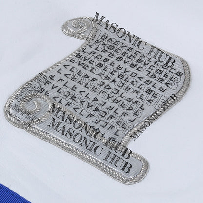 Masonic Texas Regulation Orator Officer Apron with Eye Emblem - Handcrafted