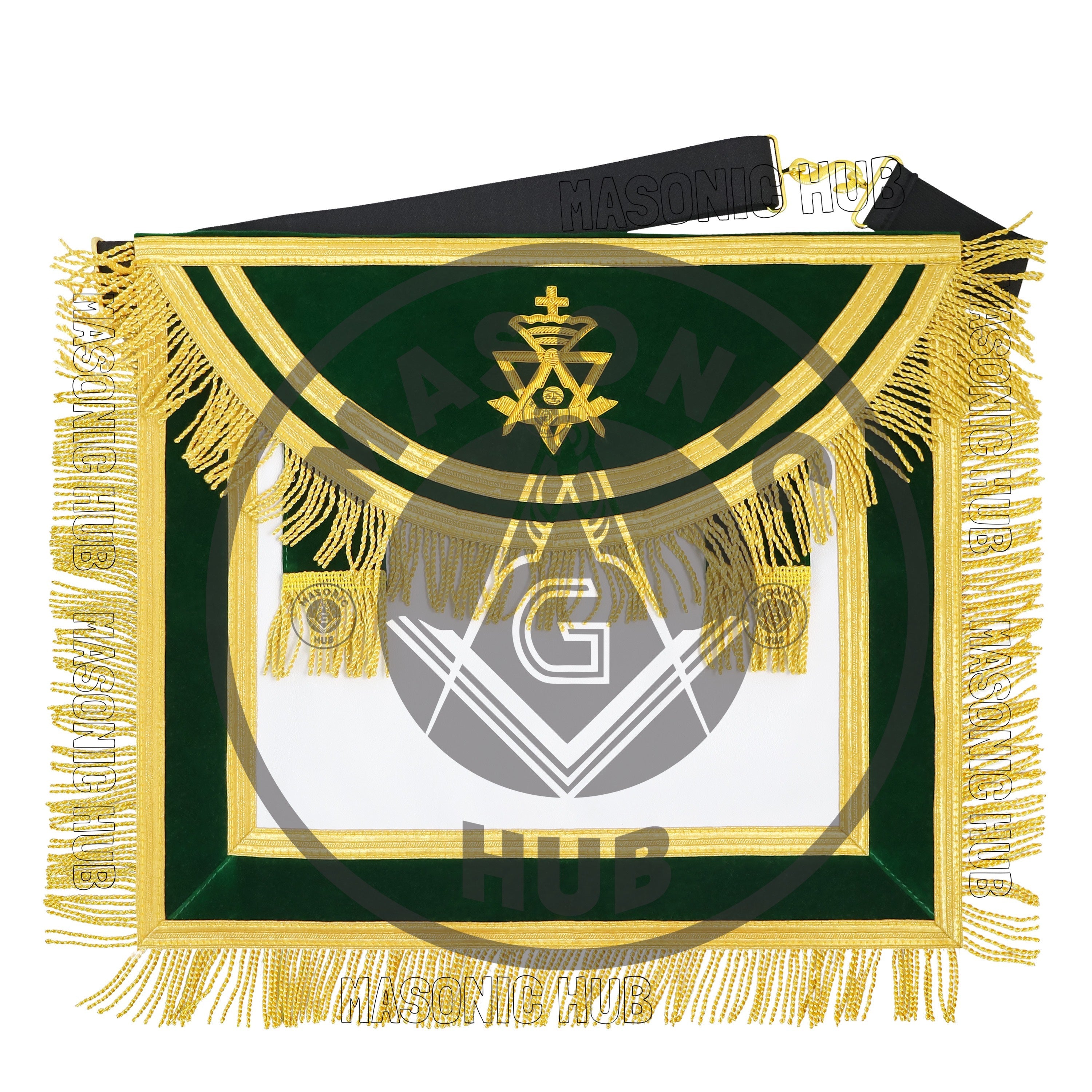Allied Masonic Degree AMD Past Sovereign Master Apron Hand Embroidered Lambskin Masonic Hub