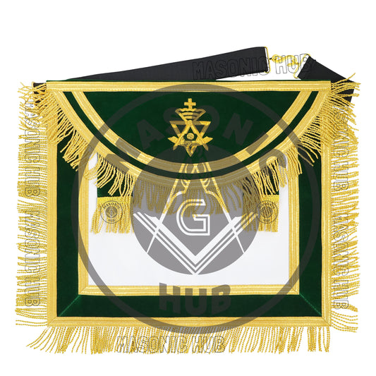 Allied Masonic Degree AMD Past Sovereign Master Apron Hand Embroidered Lambskin