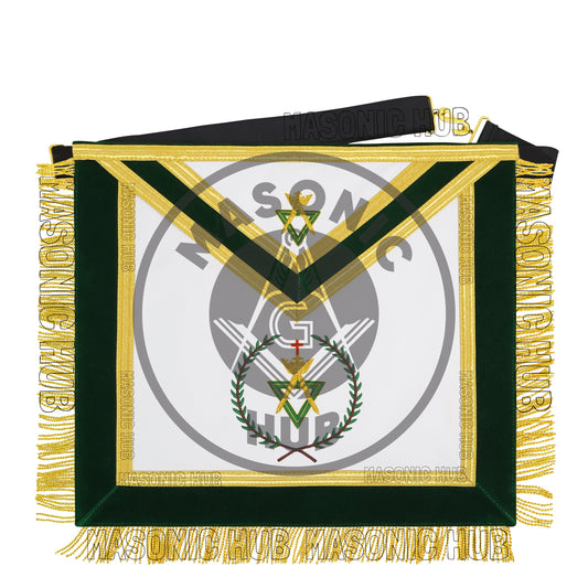 Handcrafted Allied Masonic Degrees (AMD) Sovereign Master Apron – Gold Fringe