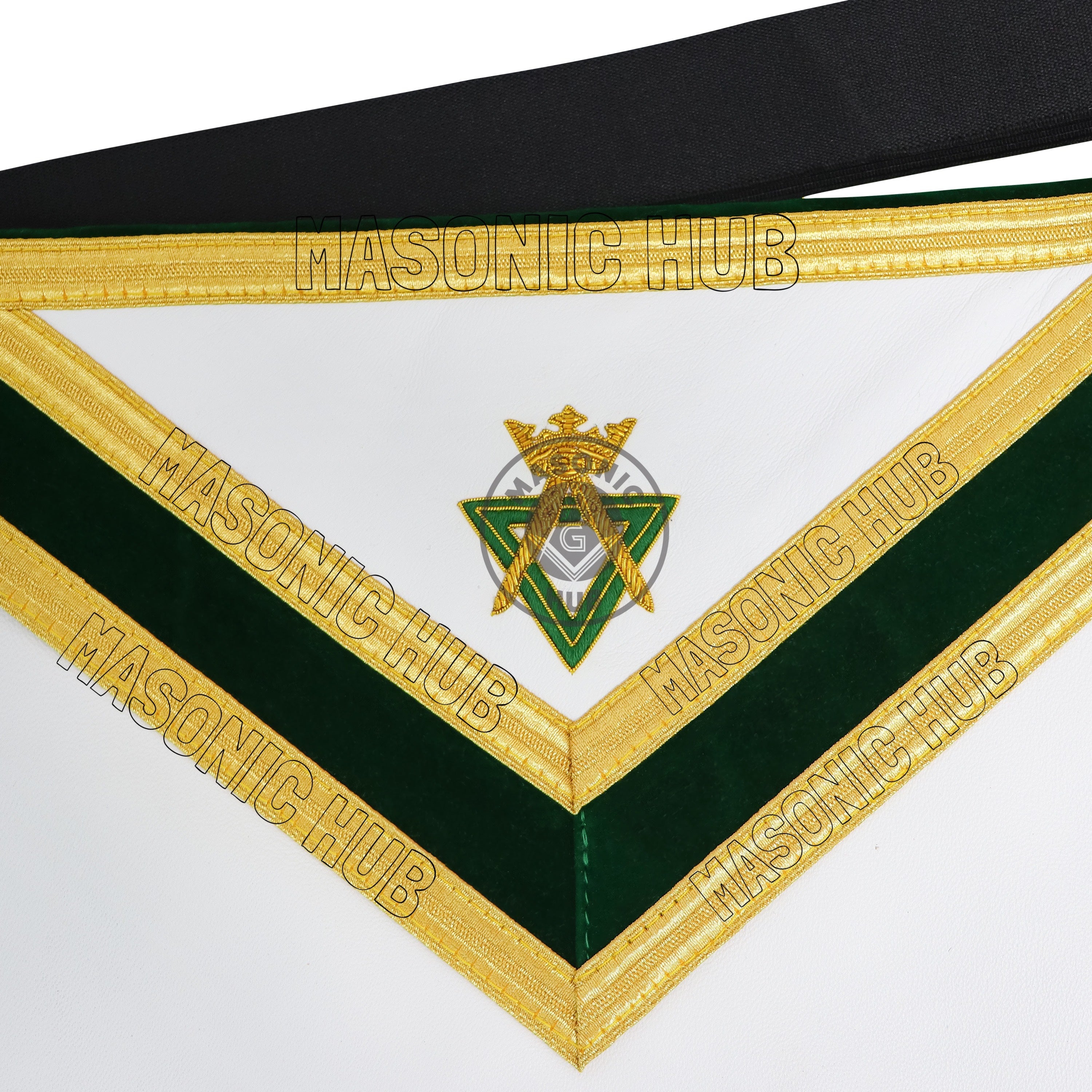 Handcrafted Allied Masonic Degrees (AMD) Sovereign Master Apron – Gold Fringe Masonic Hub